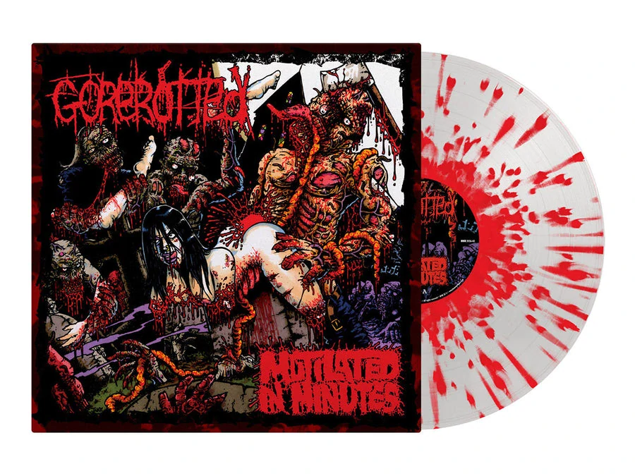GOREROTTED - Mutilated In Minutes LP (Clear/Red Splatter Vinyl) 