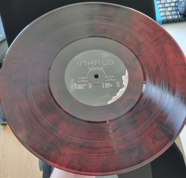 INHALO - Sever LP Transparant red & solid black