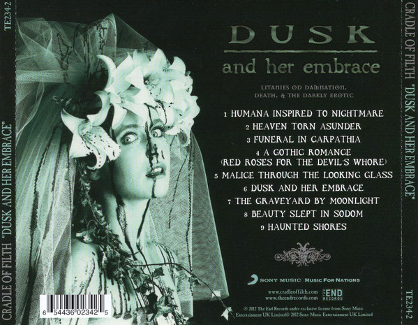 CRADLE OF FILTH - Dusk and her embrace CD