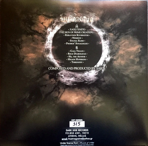 ROTTING CHRIST - Theogonia LP red 2007