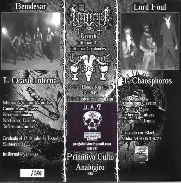 BEMDESAR LORD FOUL - Despreciables Legiones Satanicas ltd.250ks 7"