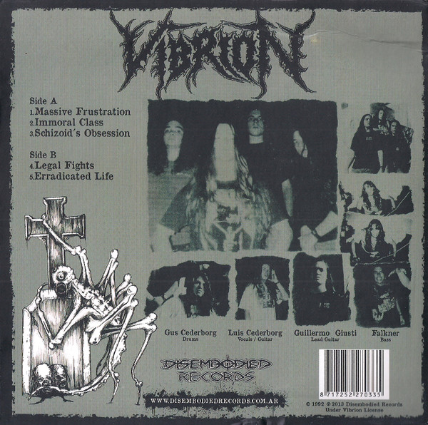 VIBRION - Erradicated life 7" ep black 