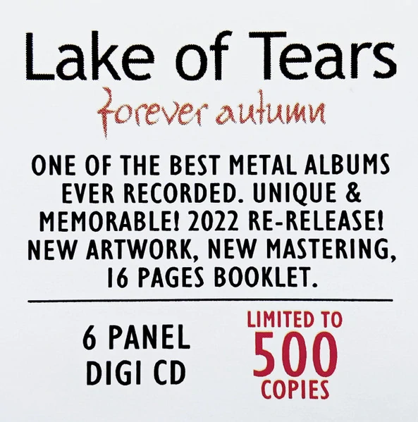 Lake of tears - Forever autumn Limited 6 panel Digi CD (Limited to 500 copies)