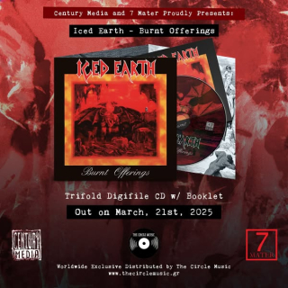 ICED EARTH - Burnt Offerings CD in Luxurious Triple 7′ Vinyl Gatefold (Limited to 1.000 copies)