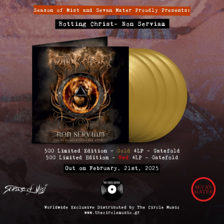ROTTING CHRIST - Non serviam 20 apocryphal story Quadruple Gold Vinyl in Gatefold (Limited to 500 copies)