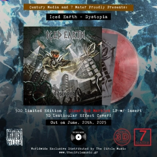 ICED EARTH - Dystopia  Transparent Marbled Red Vinyl in Special 3D cover (Limited to 500 copies)