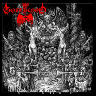 GOATBLOOD - Adoration of blasphemy and war LP red