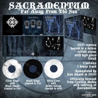 SACRAMENTUM - Far away from the sun LP trifold black