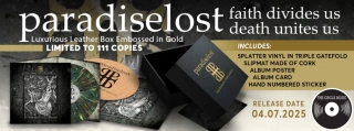 PARADISE LOST - Faith Divides Us – Death Unites Us – Luxurious Black Leather Box Embossed in Gold (Limited to 111 copies)