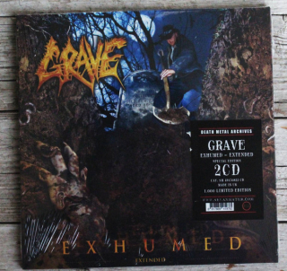 GRAVE EXHUMED - Extended – Double CD in special Triple 7′ vinyl edition (Limited to 1.000 copies)