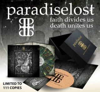 PARADISE LOST - Faith Divides Us – Death Unites Us  Luxurious Black Leather Box Embossed in Gold (Limited to 111 copies)