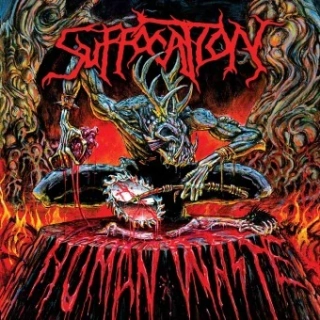 SUFFOCATION - Human waste LP blue silver red splatter