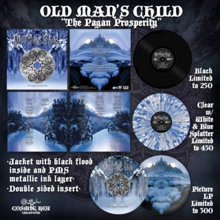 OLD MAN'S CHILD - The Pagan Prosperity LP clear white blue splatter