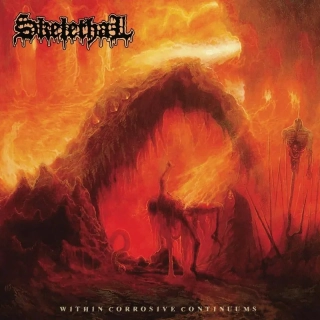 SKELETHAL - Within Corrosive continuumsms LP orange black marble