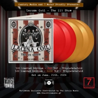 LACUNA COIL - The 119 Show (Live in London) – Triple Gold vinyl in Luxurious Triple Gatefold (Limited to 500 copies)
