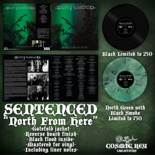 SENTENCED - North From Here Black LP Gatefold (2024rp, lim 1000, 2 clrs)