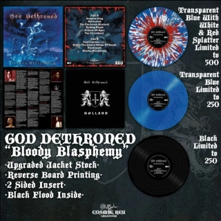 GOD DETHRONED - Bloody Blasphemy LP black (2023 rp, lim 1000, 3 clrs) 