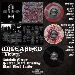 UNLEASHED - Victory LP swirl (2022rp, lim 1000, 3 clrs, gatefold)