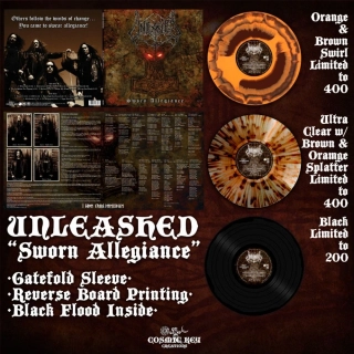 UNLEASHED - Sworn Allegiance LP swirl (2022rp, lim 1000, 3 clrs, gatefold)